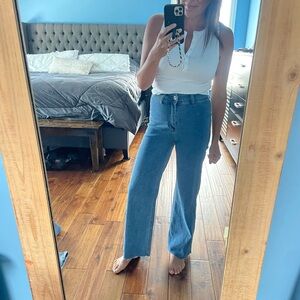 Amazon Women's Blue Flare Jeans